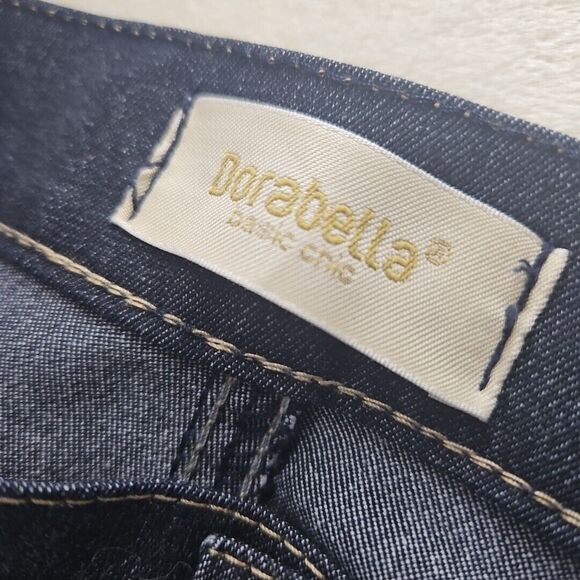 Dorabella Basic Chic Stretch Denim/Cotton Twill, Dark Blue Ankle, Rhinestone 44 - Picture 4 of 15